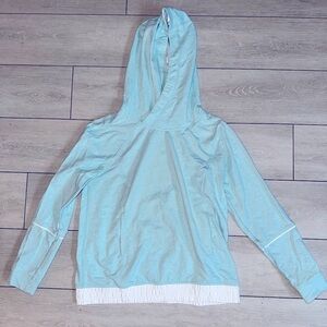 Lululemon Light Blue Hoodie with White Trim